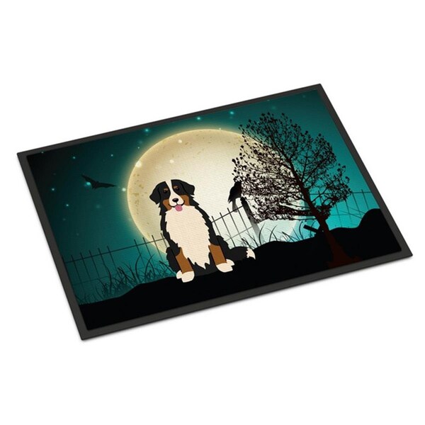 Jensendistributionservices Halloween Scary Bernese Mountain Dog Indoor or Outdoor Mat, 18 x 0.25 x 27 in. MI2549591 - main